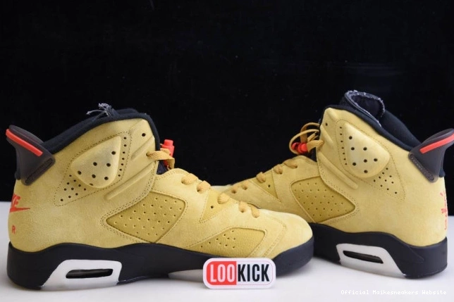Official Maikesneakers CN1084-300 TRAVIS 6 JORDAN X YELLOW AIR SCOTT 0705